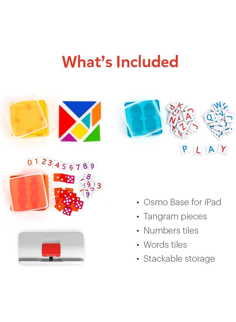 أوسمو مجموعة Osmo Genius للمبتدئين للأطفال من عمر 6 إلى 10 سنوات | 5 ألعاب تعليمية | متوافقة مع iPad | نظام تعليمي STEM | قاعدة متضمنة (5 ألعاب لجهاز iPad) - Image 3