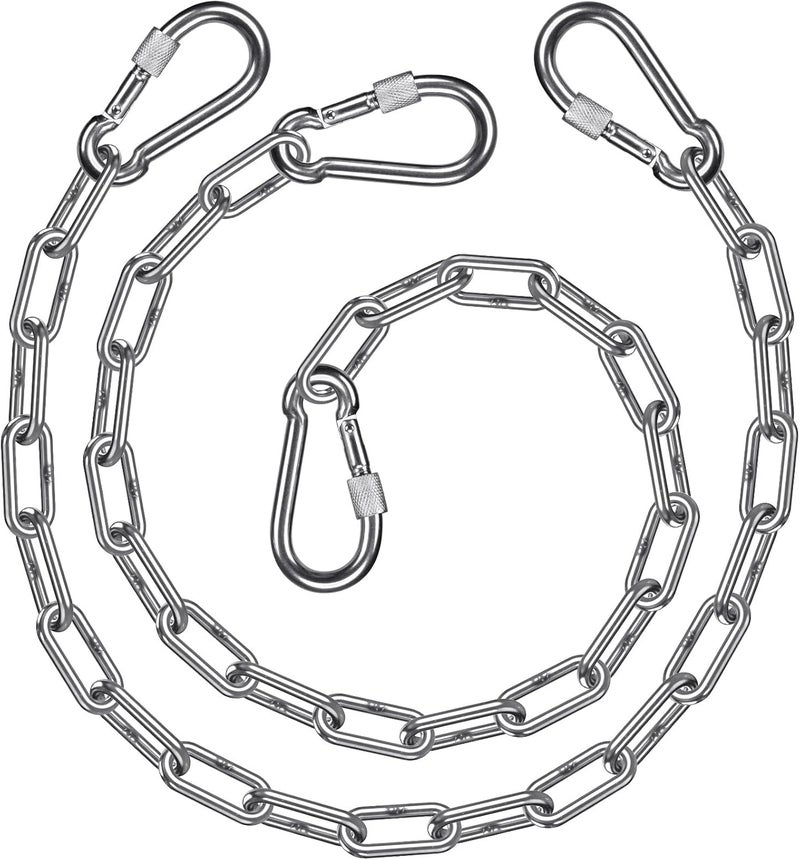BeneLabel 20" 32" Heavy Bag Chain Stainless Steel Punching Bag Hanging Chain with Hooks Extension Chains for Boxing Bags, Hammocks Chair, Hanging Chair, Porch Swings, Aerial Silks - 1000LB Capacity - Image 1