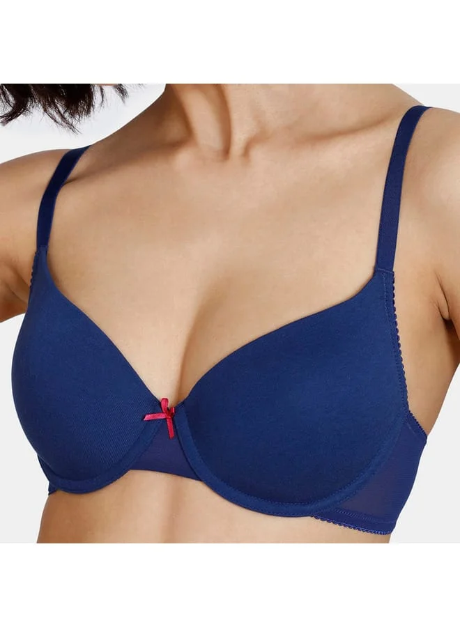 zivame Zivame Solid Padded Wired Bra with Adjustable Shoulder Straps