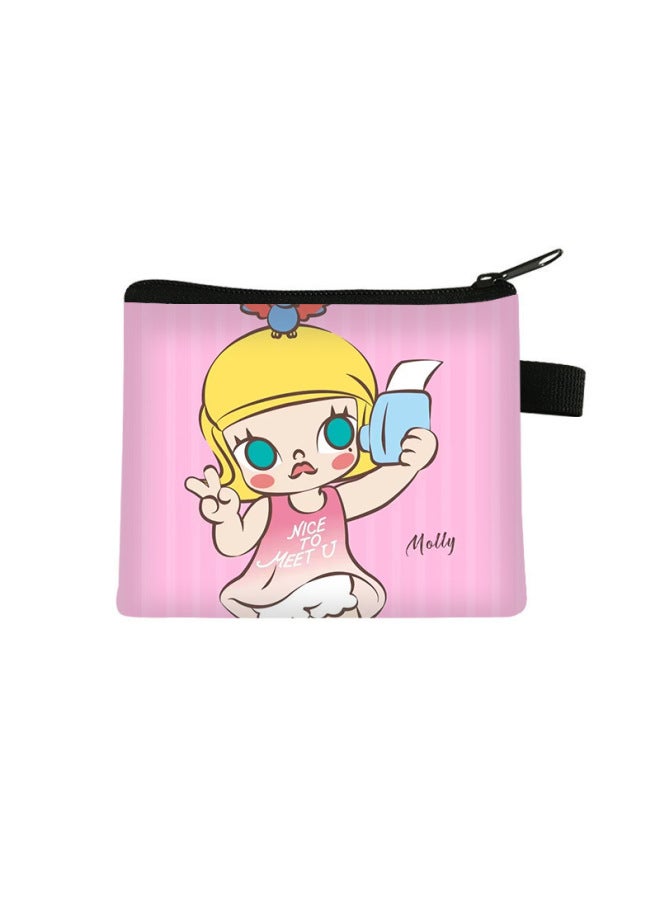 New Jasmine Cute Plush Coin Purse Children's Large Capacity Key Card Holder Student Mini Square Coin Purse