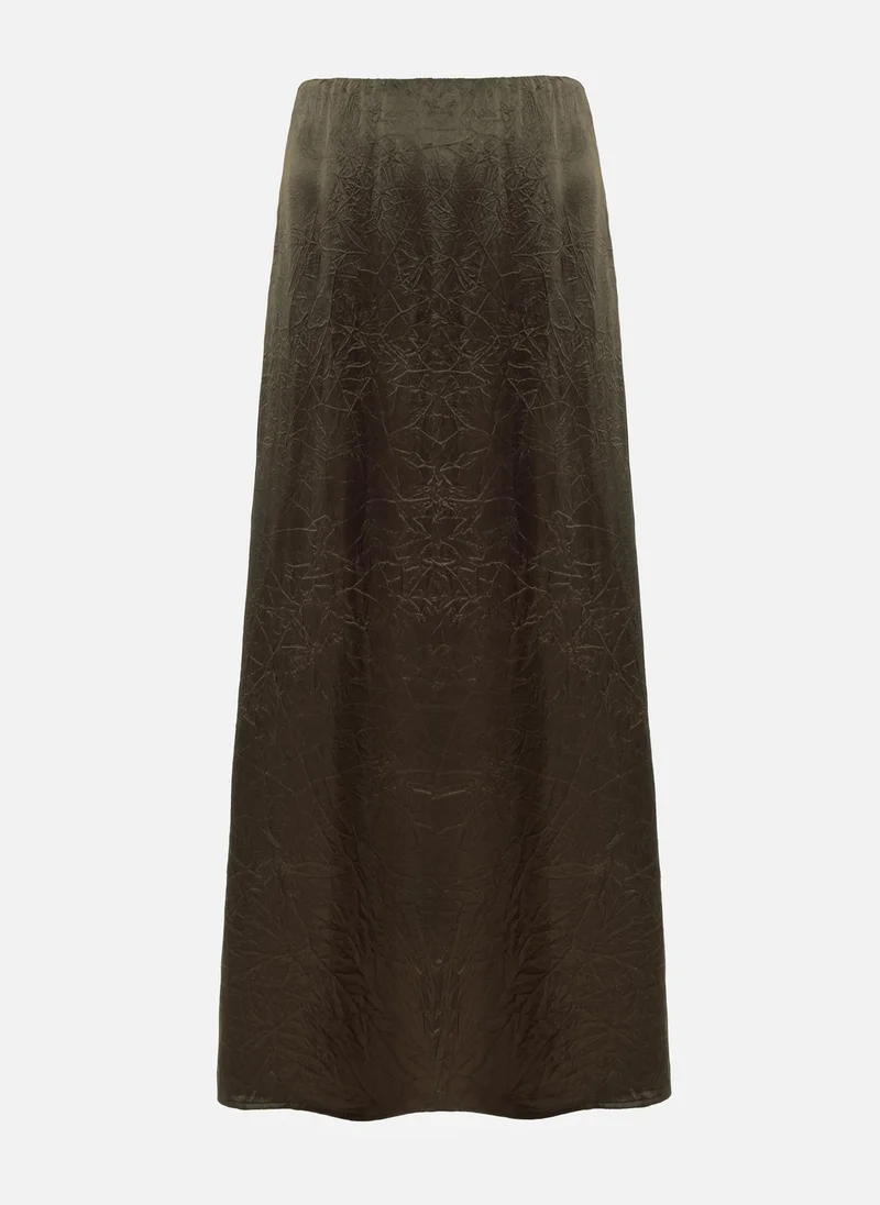 Lichi Maxi skirt in crumpled-effect fabric