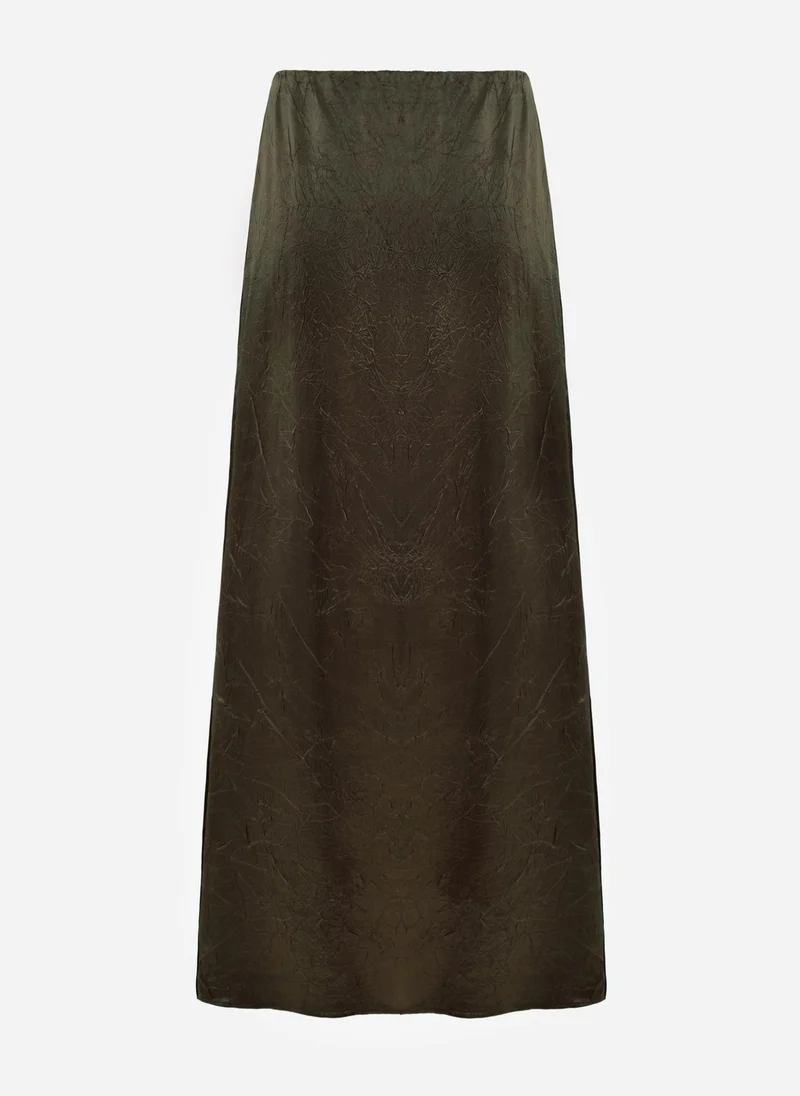 Lichi Maxi skirt in crumpled-effect fabric