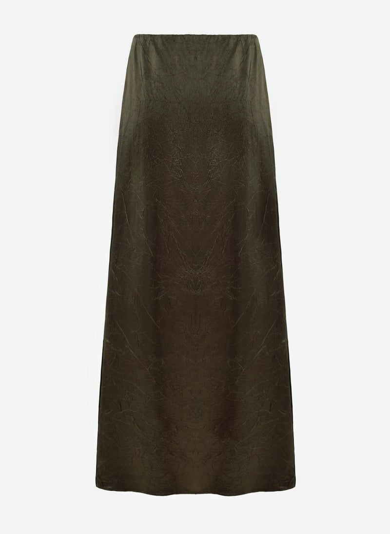 Lichi Maxi skirt in crumpled-effect fabric - Image 3