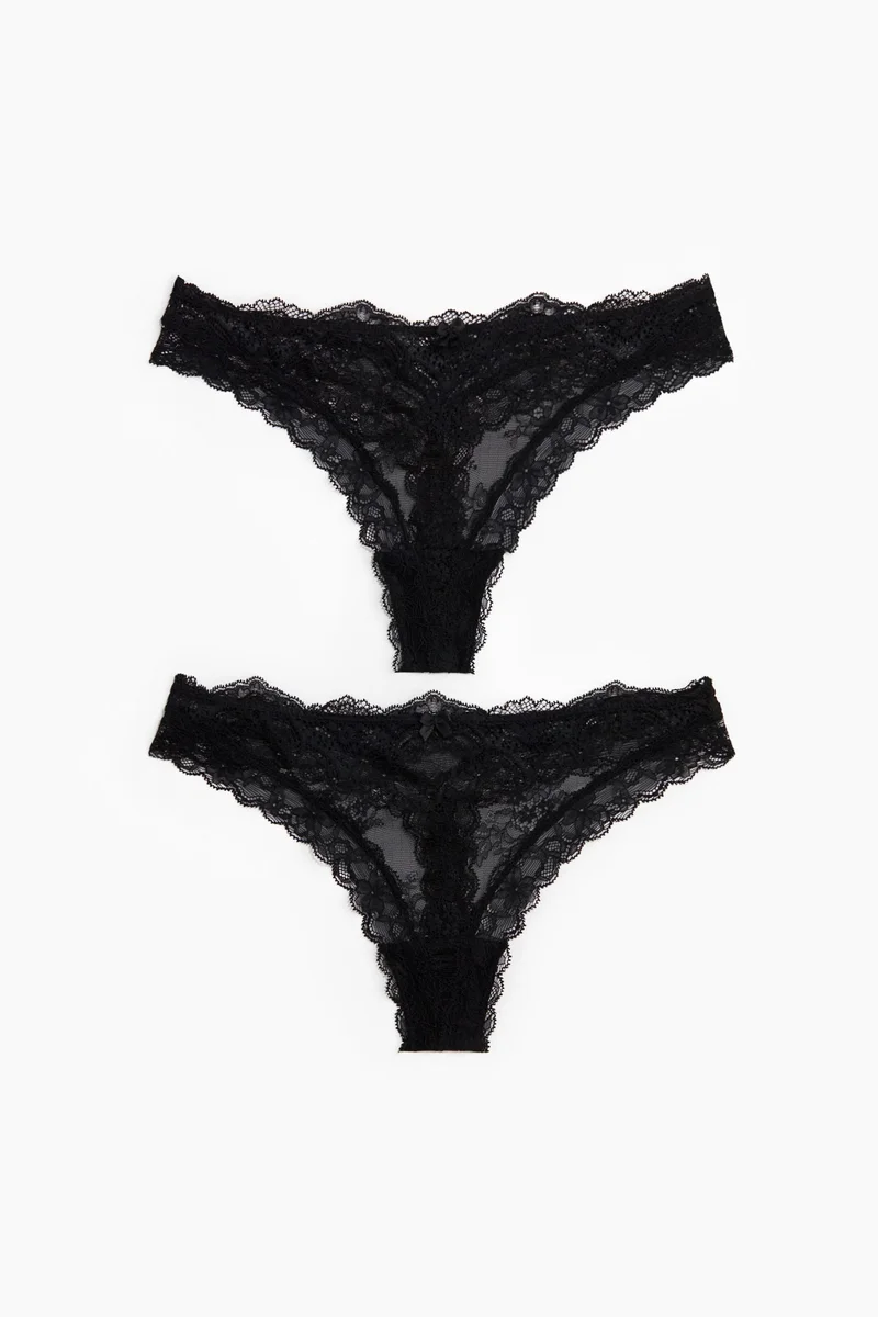 اتش اند ام 2-pack lace thong briefs