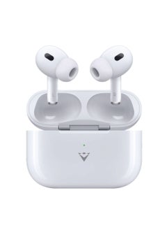 Wireless In-Ear Noise Cancelling Earbuds with Mic and Wireless Charging Case With Free Silicone Case, White