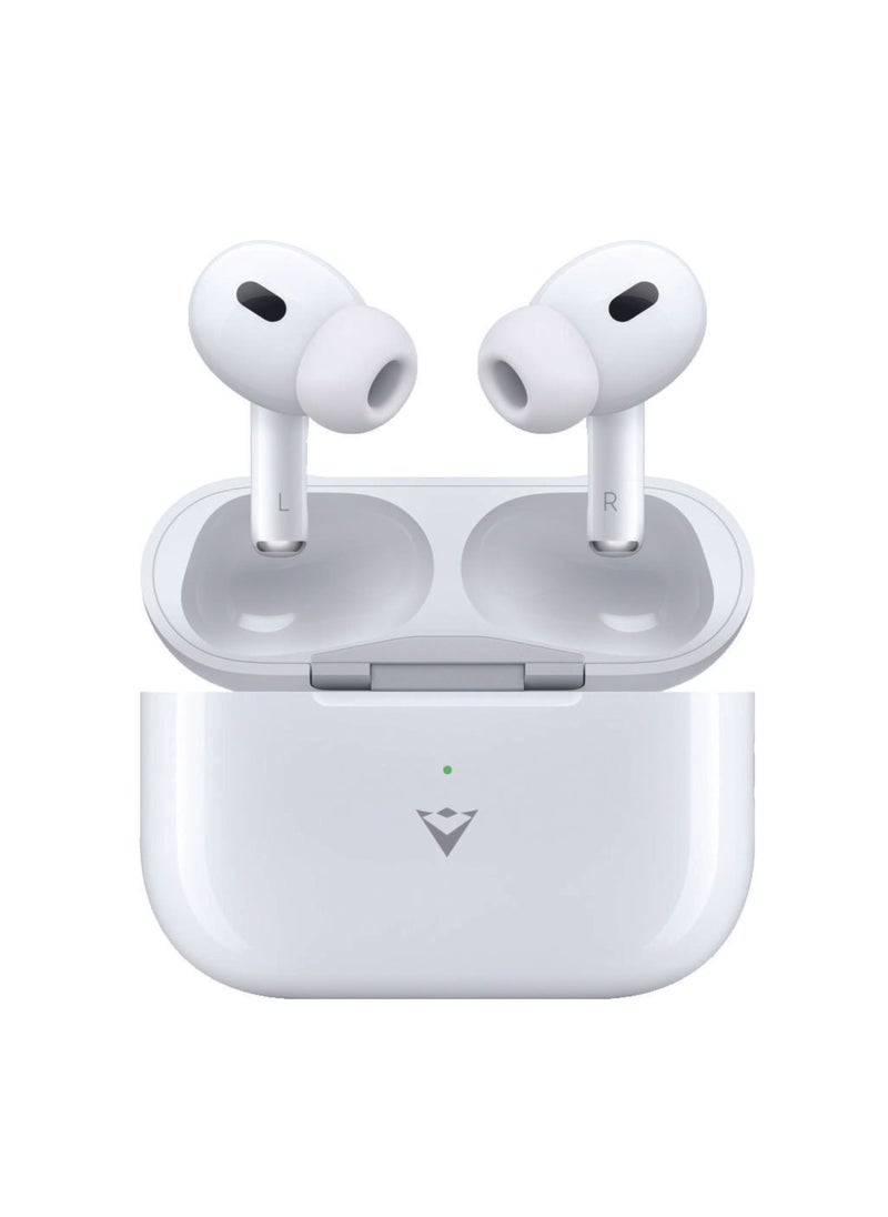 Vizzaro - Wireless In-Ear Noise Cancelling Earbuds with Mic and Wireless Charging Case With Free Silicone Case, White - Image 1