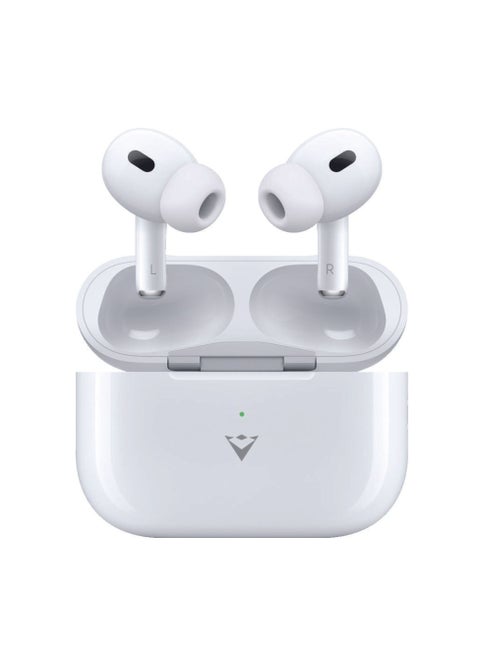 Wireless In-Ear Noise Cancelling Earbuds with Mic and Wireless Charging Case With Free Silicone Case, White
