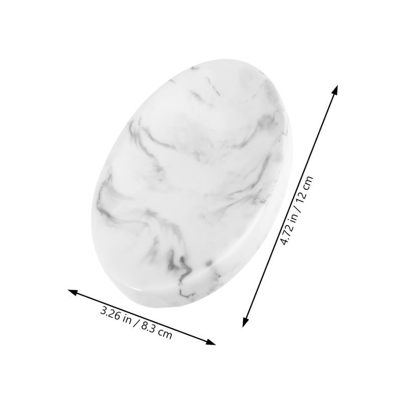 Nordic Style Resin Soap Dish Marble Pattern Easy Clean Drainage for Bathroom - Image 3