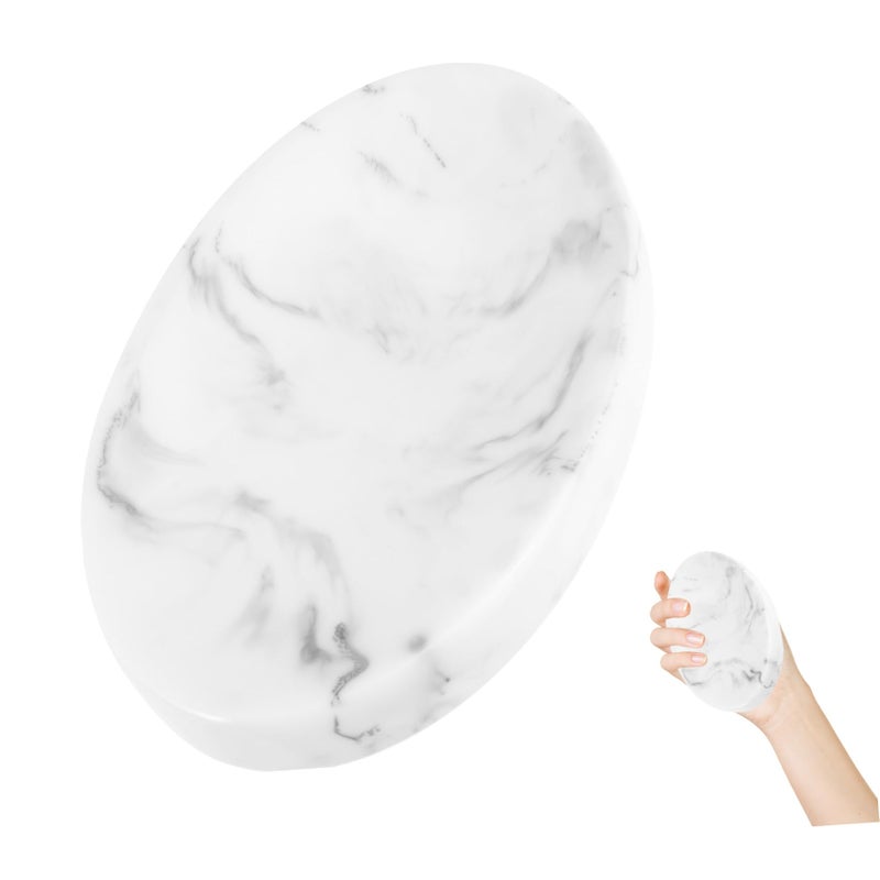 Nordic Style Resin Soap Dish Marble Pattern Easy Clean Drainage for Bathroom - Image 2