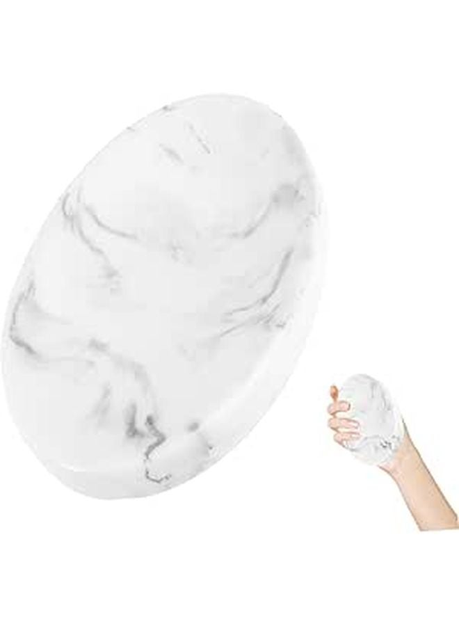 Nordic Style Resin Soap Dish Marble Pattern Easy Clean Drainage for Bathroom - Image 1