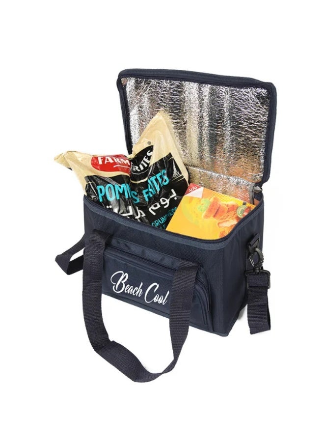 بيتش كول حقيبة غداء مبطنة باللون البينك بسعة 15 لتر مع حزام قابل للتعديل - Image 4