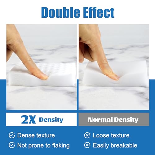 kickleen 20 Pack Magic Sponges Cleaning Eraser, 2X Density Melamine Sponge,Cleaning Pad for Bathroom,Kitchen,Dish,Furniture, Floor,Wall,Shoe,Cleaner, Non-Scratch Scrub Foam (20) - Image 3