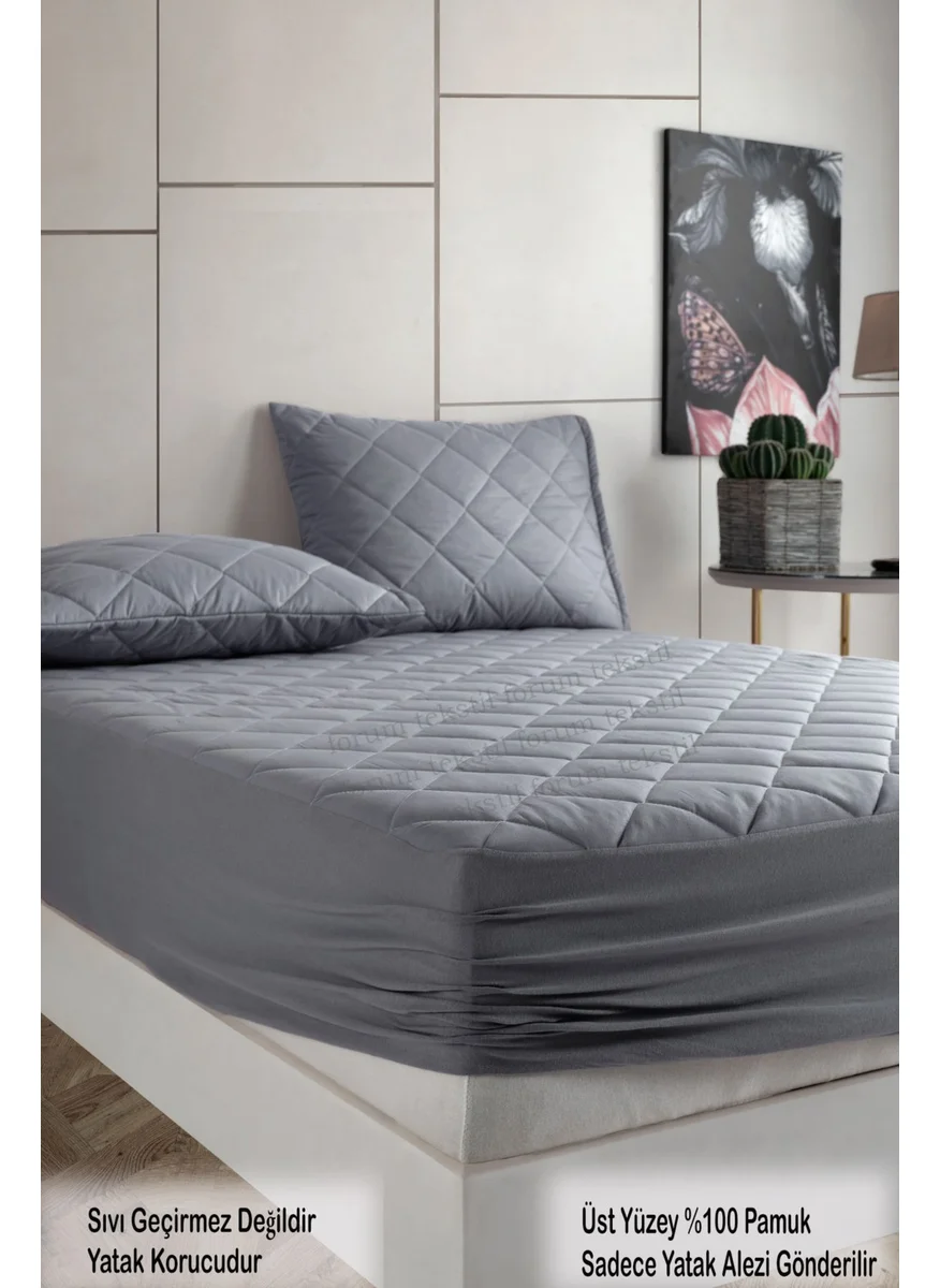 Formeya Pamukkale Colorful Mattress Mattress Gray 100% Cotton Quilted Mattress Protector Fitted Mattress Mattress Sheet