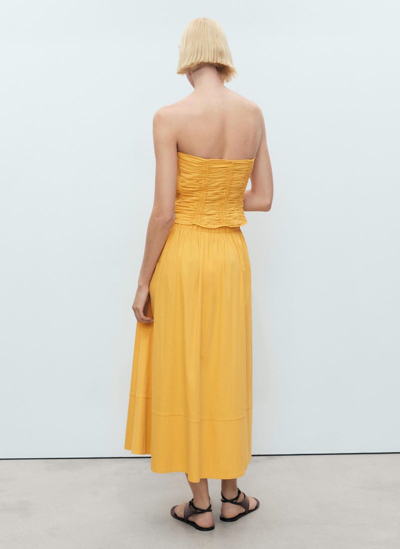 MANGO Long gathered skirt - Image 2