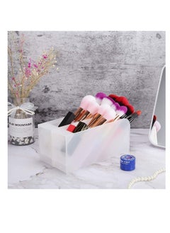 XiuWoo Transparent Pen Holder,Desk Holder Pencil Storage Organizer Rack, Oblique Plastic Multi-Functional Desktop Stationary for School Office Home Dormitory Art Supplies (White)  - Image 4
