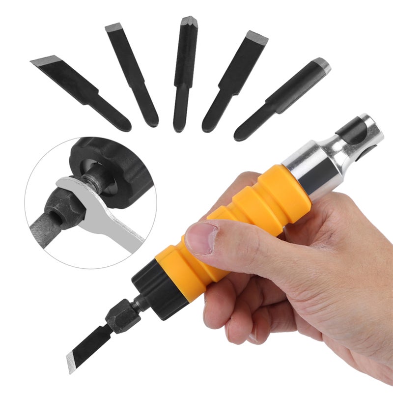 Electric Woodworking Carving Chisel Engraving Knife Tool with 5 Blades and 1 Wrench - Image 4