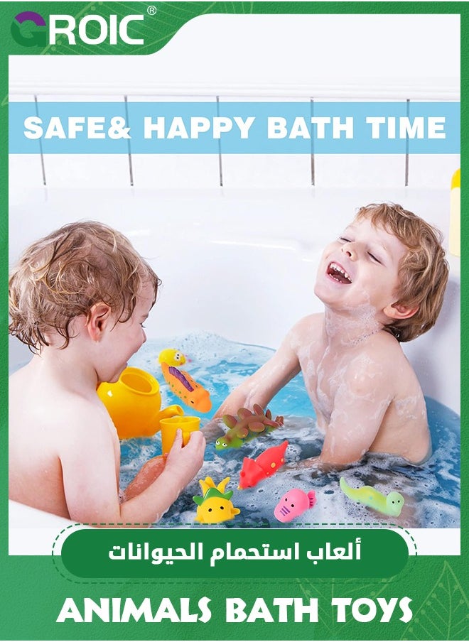 GROIC 6 Packs Bath Toys,Baby Bath Toys for Toddlers,Squirt Bath Toys for Kids,Floating Dinosaur Toys for Kids,No Hole Bathtub Toys,Dinosaur Bath Toys  - Image 4
