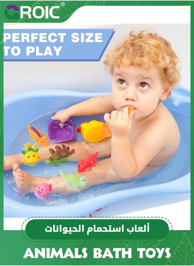 GROIC 6 Packs Bath Toys,Baby Bath Toys for Toddlers,Squirt Bath Toys for Kids,Floating Dinosaur Toys for Kids,No Hole Bathtub Toys,Dinosaur Bath Toys  - Image 5