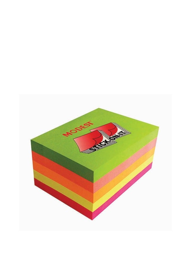 موديست مودست ملاحظات لاصقة نيون 5 ألوان MS6530 مقاس 1.5 × 2 إنش – عبوة من 1