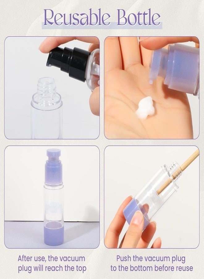Wrixty 50ML Travel Pump Bottles Twist Airless Lotion Dispensers Empty Refillable Cosmetic Containers Hand Face Wash Foundation Skin Care Cream Serums (3) - Image 3