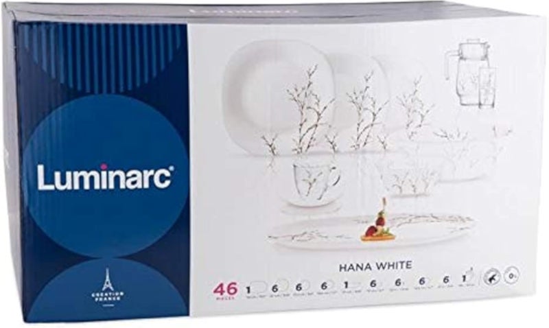 Luminarc N Carine Dinner Set 46 Pcs White