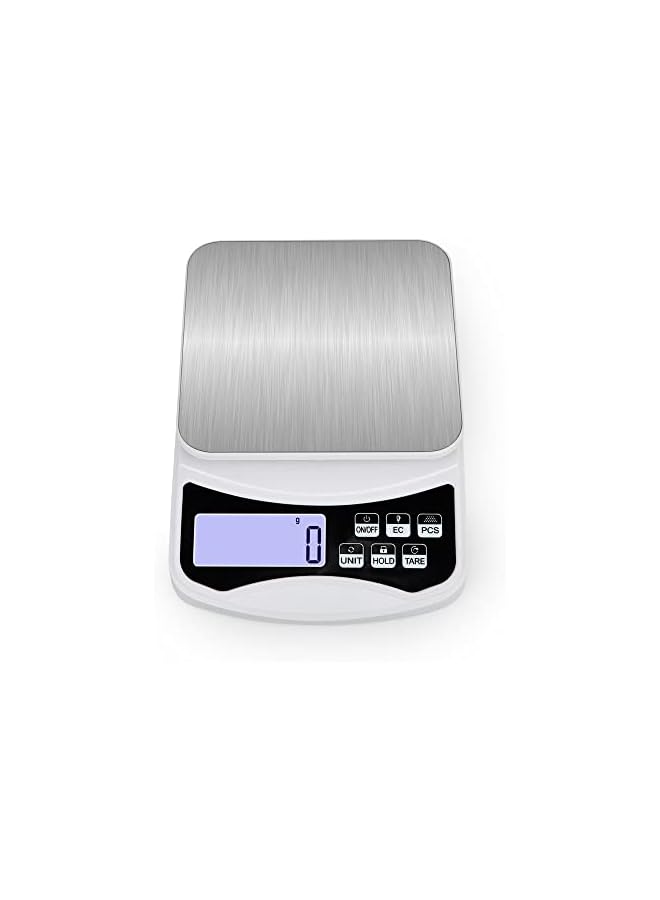 promass Digital Postal Scale, Piece Counting, Stainless Steel Pan, Backlit LCD, Multiple Weight Units, TARE Function,Hold Function,Power Saving Mode,Capacity: Max 10 kg (22 lb), Min 5 g (0.2 oz) - Image 2