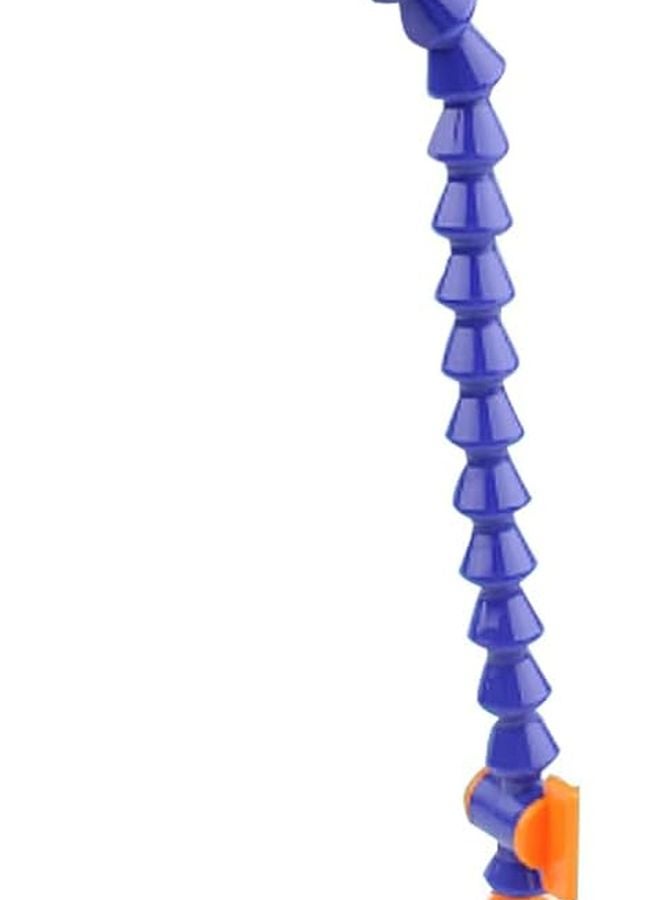 Adjustable Flexible Oil Coolant Hose With Flat Nozzle And Switch 400mm 15 75in Metal Threads - Image 2