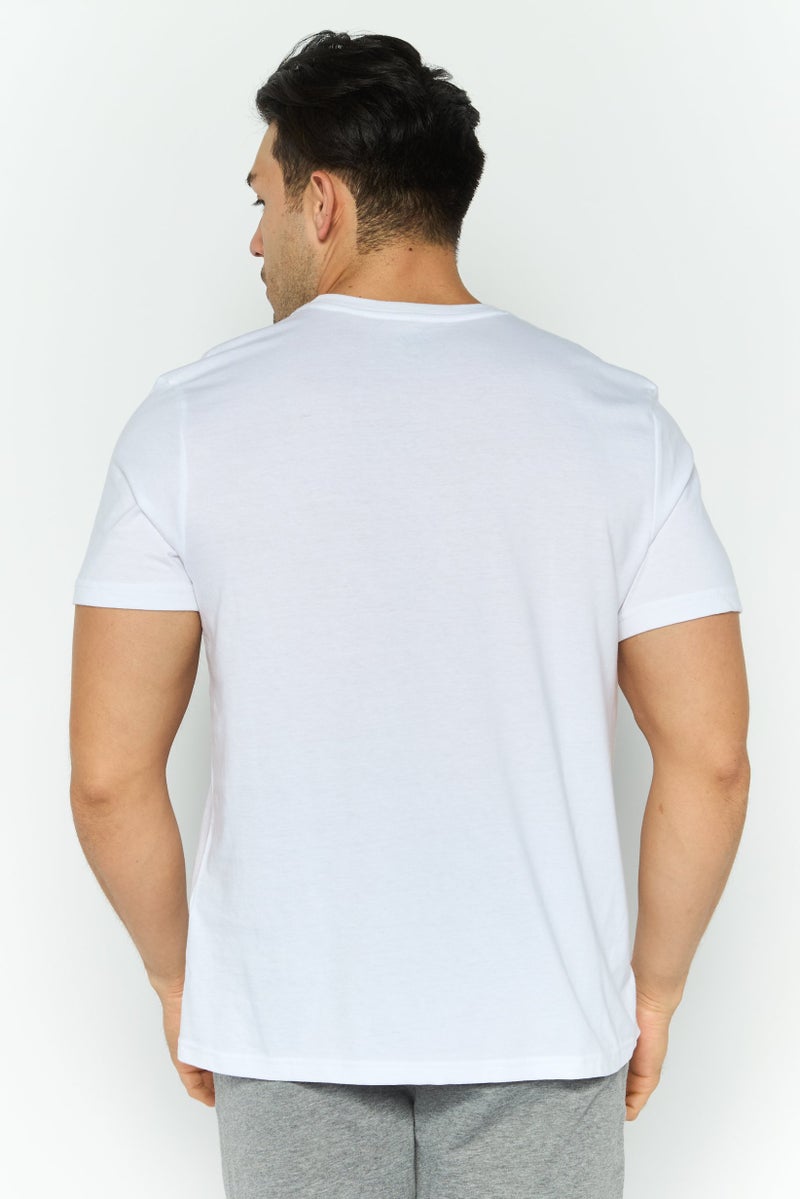 SKECHERS Men Sportswear Fit Short Sleeves Outdoor T-Shirt, White Combo  - Image 4