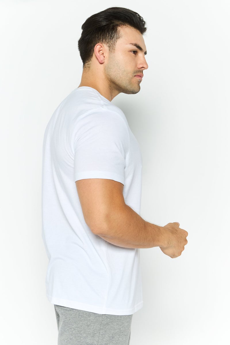 SKECHERS Men Sportswear Fit Short Sleeves Outdoor T-Shirt, White Combo  - Image 3
