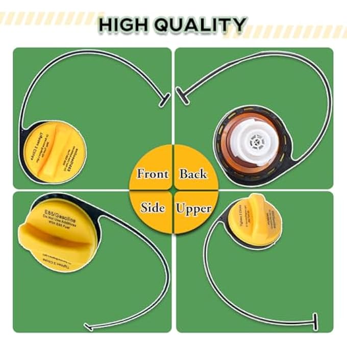 rayihni Fuel Tank Cap Gas Cap for Chevrolet Chevy Silverado Suburban Tahoe Avalanche Cadillac Escalade ESV EXT GMC Sierra Yukon XL 1500 2007 2008 2009 2010 2011 Replaces GT295 20915990 - Image 5