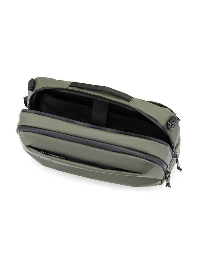 Samsonite Urbanix Sling Bag Olive, 100% Polyester, Olive|Antimicrobial Treated Lining|Water-Resistant Fabric|Lightweight & Durable|Comfortable Design|Adjustable Strap - 2 Years International Warranty - Image 5