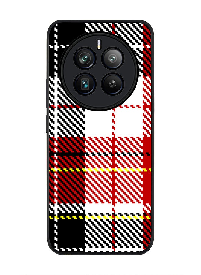 Stylizedd Rugged Black edge case for Realme 12 Pro / Realme 12 Pro Plus 5G, Slim fit Soft Case Flexible TPU Gel Thin Cover -  English Flannel - Image 1