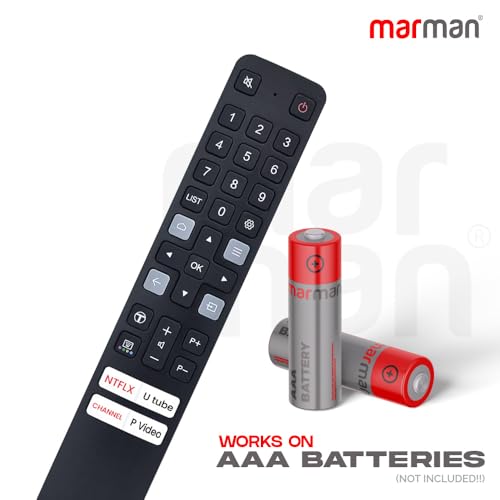 marman® Compatible with TCL Smart TV Remote Control Original Model RM-L1673 V2 Non Voice Command with Netflix, YouTube, Prime Video hotkeys Suitable for LED, LCD, UHD, QLED and 4K Android Television - Image 4