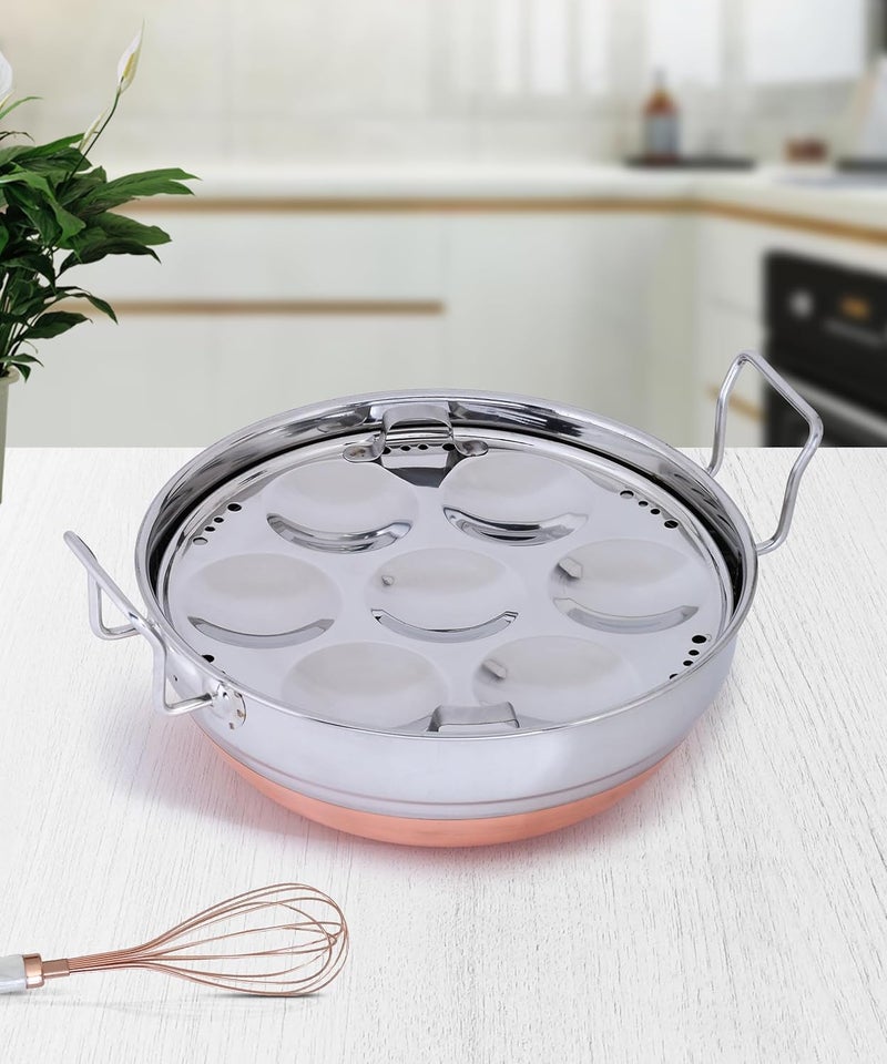 WayMore Black Pearl Plus Hard Anodised 6 Pcs Multi Kadai with Stainless Steel Lid2 Idli Plates2 Dhokla Plates 1 Patra Plate Induction Compatible - Image 3