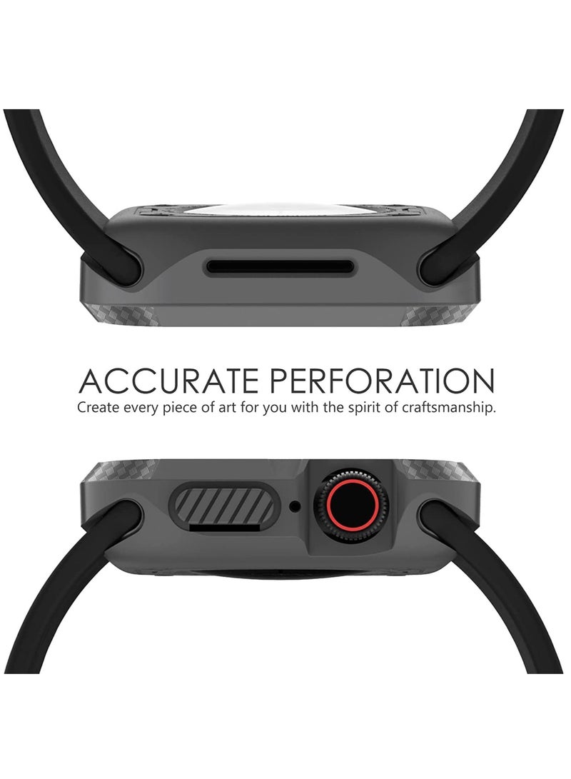 SOLARAE Watch protective case compatible with Apple Watch Ultra 49mm,3pack Overall Shockproof TPU Soft Sensitive Touch Protective Case (Black/Grey/Clear) - Image 5