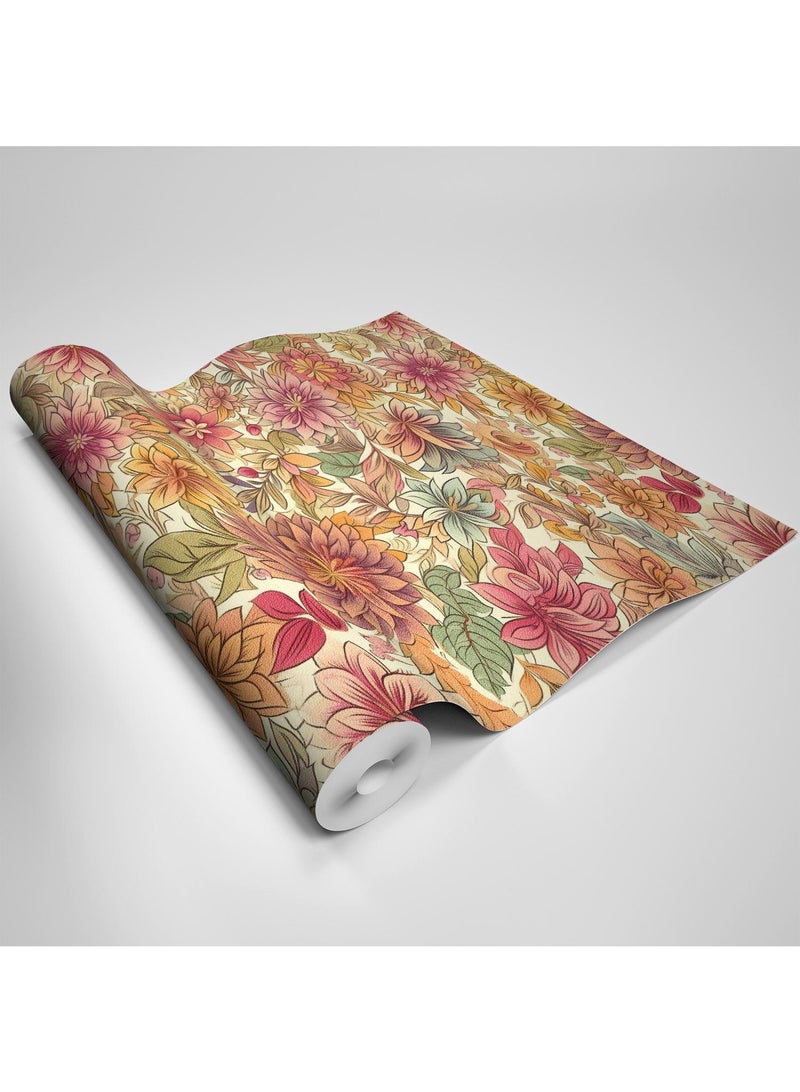 general PVC Vintage Plant Waterproof Self-Adhesive Multi-Purpose Wall Sticker Kitchen And Living Room Self-Adhesive Wallpaper Waterproof And Moisture-Proof - Image 1