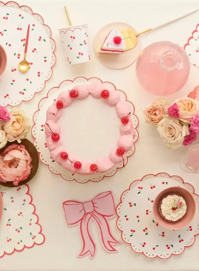 Meri Meri Cherry Pattern Side Plates