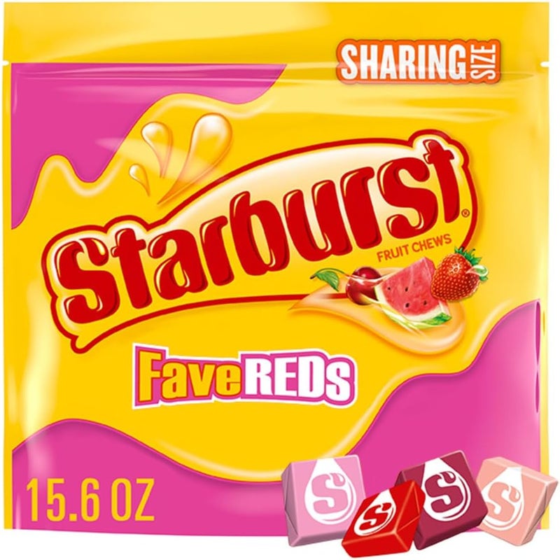 STARBURST FaveREDS Chewy Fruit Chews Candy, Sharing Size, 15.6 oz Bag - Image 1