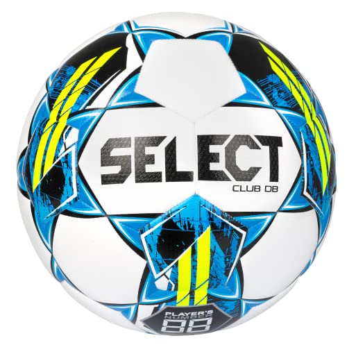 Select Club DB V22 Soccer Ball, White/Blue, Size 5 - Image 1