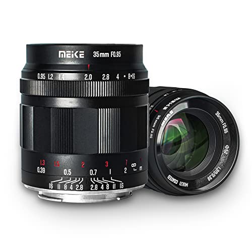 Meike 35mm f095 Large Aperture Manual Focus Prime Fixed Lens APSC Compatible with Sony EMount Mirrorless Cameras ZVE10 ZVE10 II A5000 A5100 A6000 A6100 A6300 A6400 A6500 A6600 NEX 5R NEX 6 7 - Image 1
