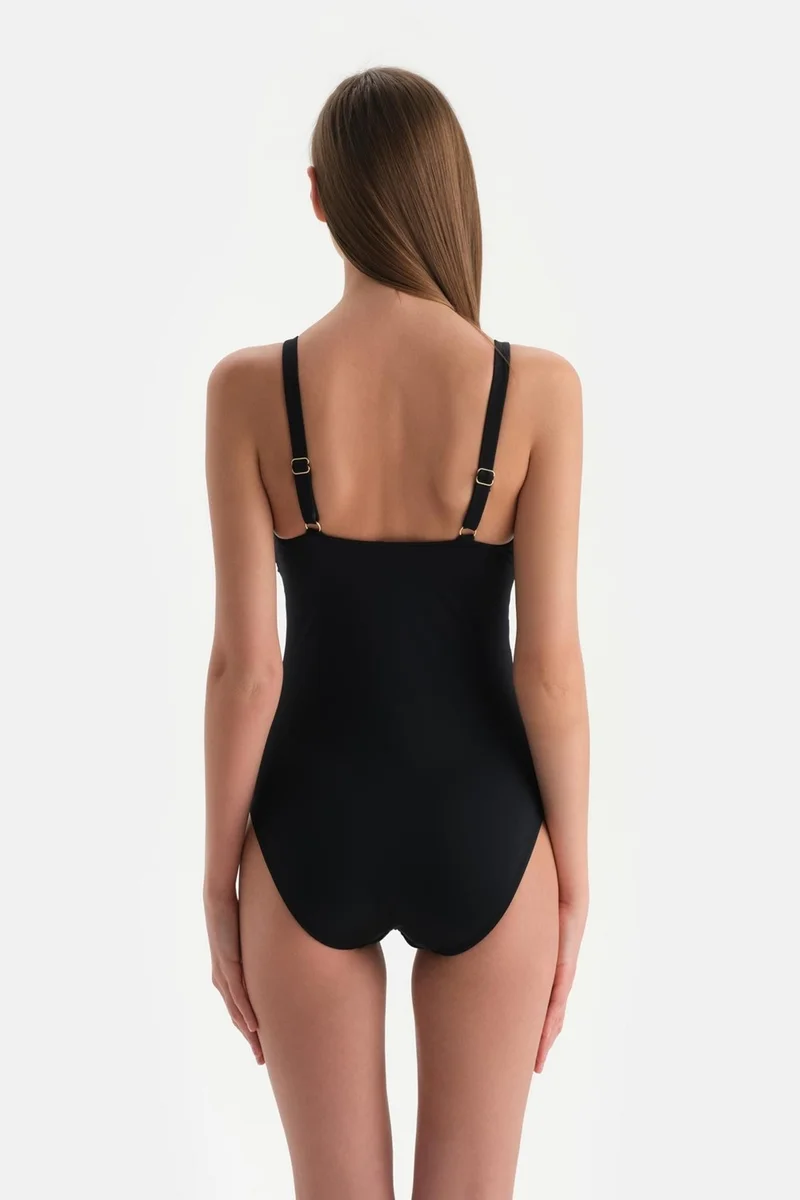 dagi Black U-Neck Swimsuit