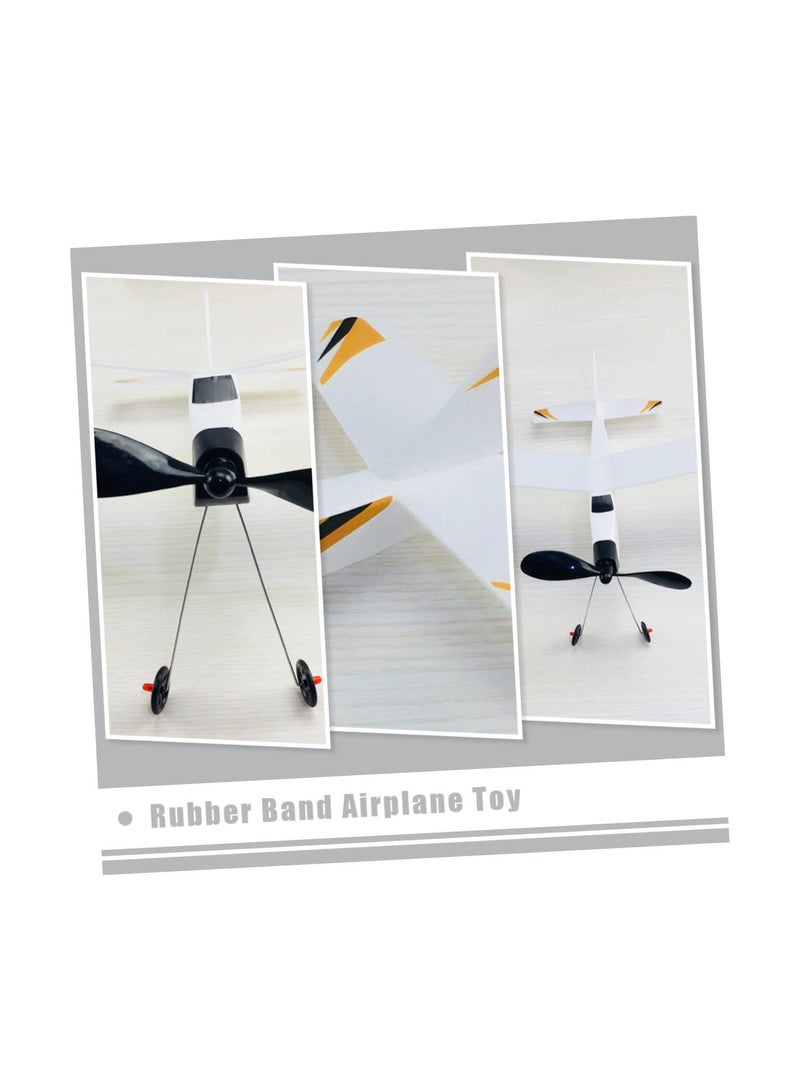 SYOSI 2Pcs Rubber Band Plane Glider Toy D Aircraft Model Airplane Gliders for Kids Planes Knight Fighter Powered 3D Plastic  - Image 5