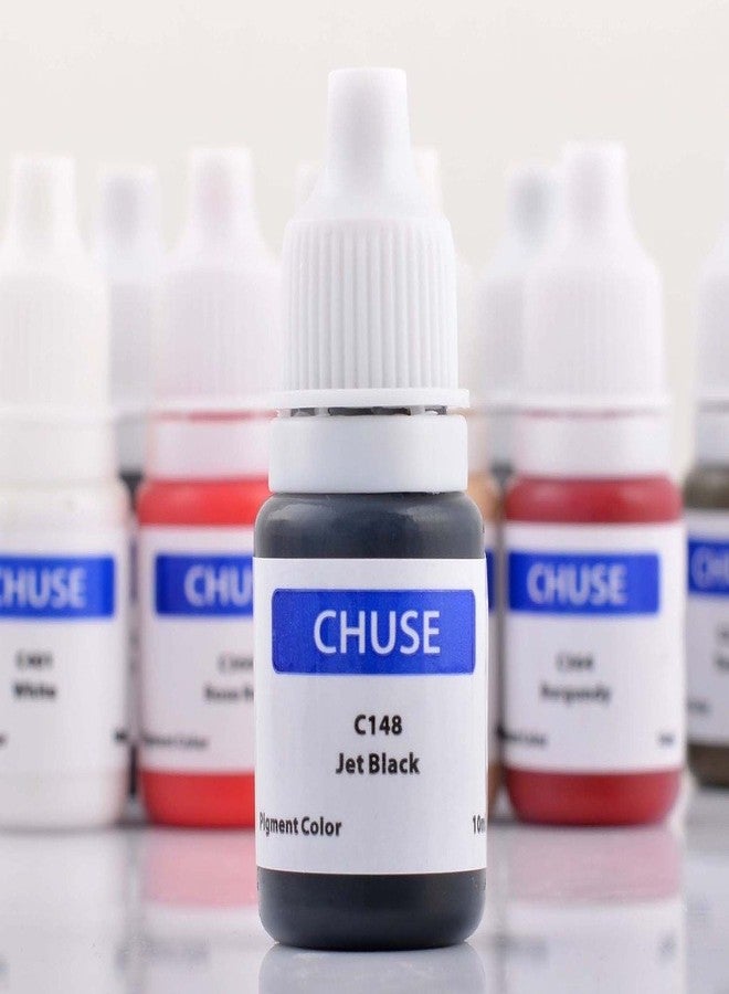 Chuse حبر ميكروبلايدينغ CHUSE مكياج دائم صبغة 0.35 أونصة/10 مل حبر حواجب صبغة ميكروبلايدينغ للعينين (C148 أسود جت) - Image 5