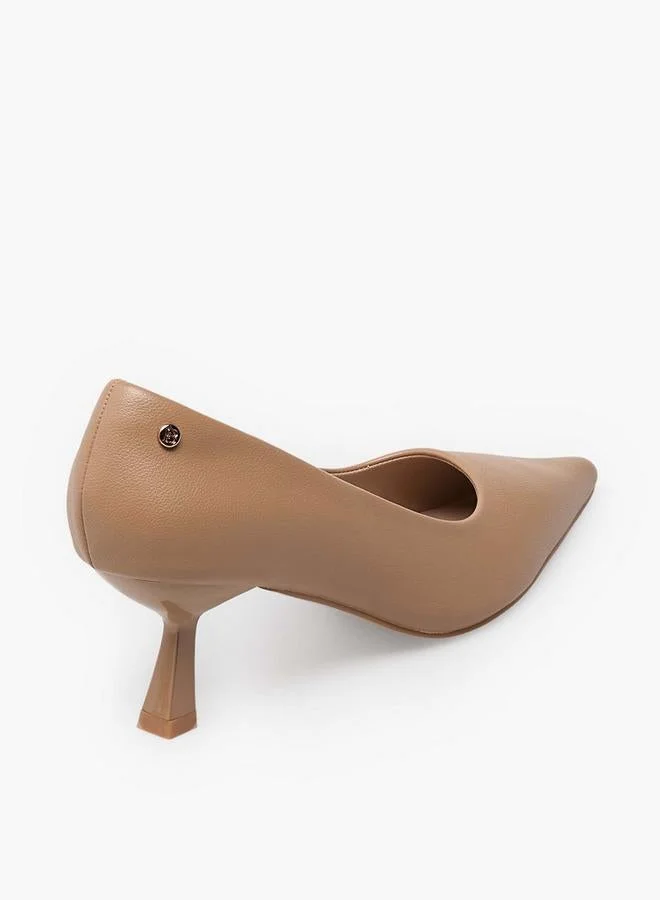 Flora Bella By Shoexpress BEIGE Women Flared Heel Pumps for Women | Best Price UAE