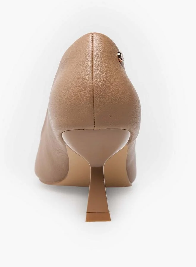 Flora Bella By Shoexpress BEIGE Women Flared Heel Pumps for Women | Best Price UAE