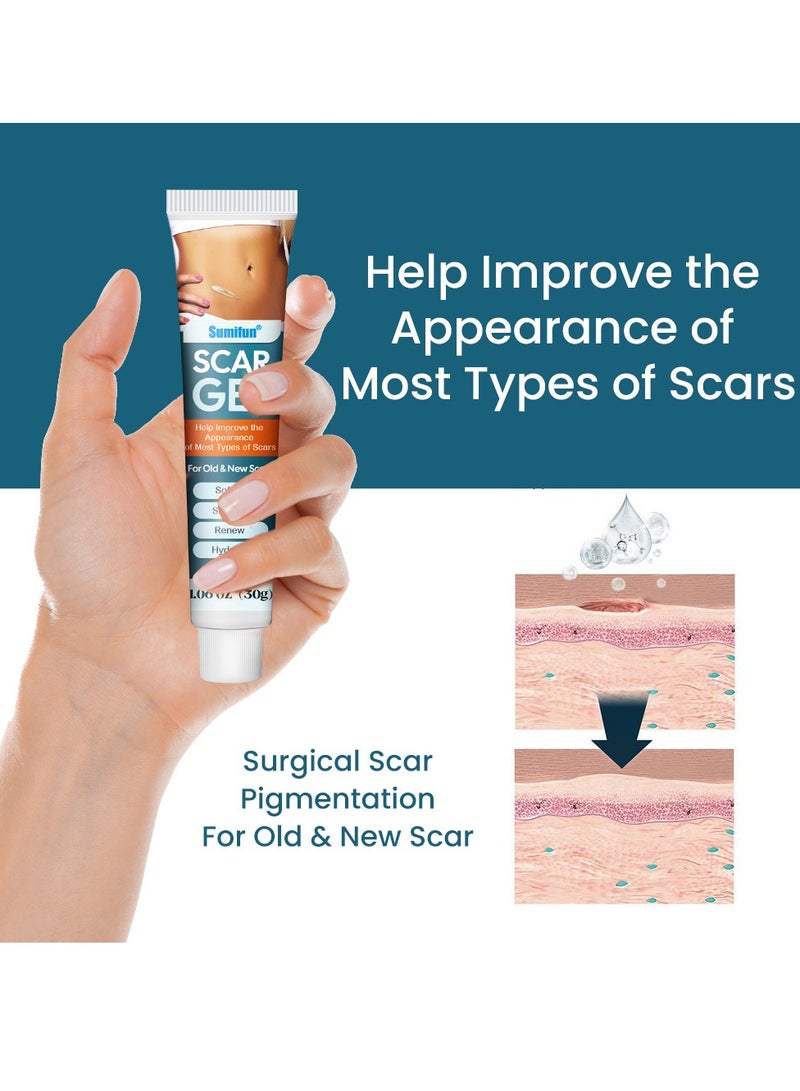 Sumifun Scar Gel，Acne Scar Treatment，Deep Acne Scar Removal， Burns Keloids Hypertrophic， Scar Removal Cream， Repair Damaged Skin，Removing Acne Marks, Scar Repair Cream 30g - Image 4