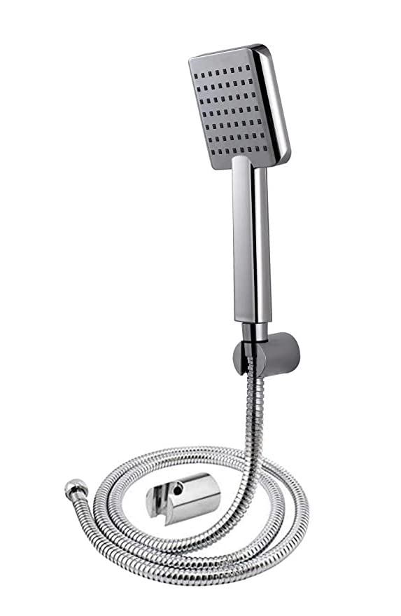 CLINTON CLINTON Chrome Hand Shower with 15Mtr SS Tube and Wall Hook Pack Of1  - Image 1