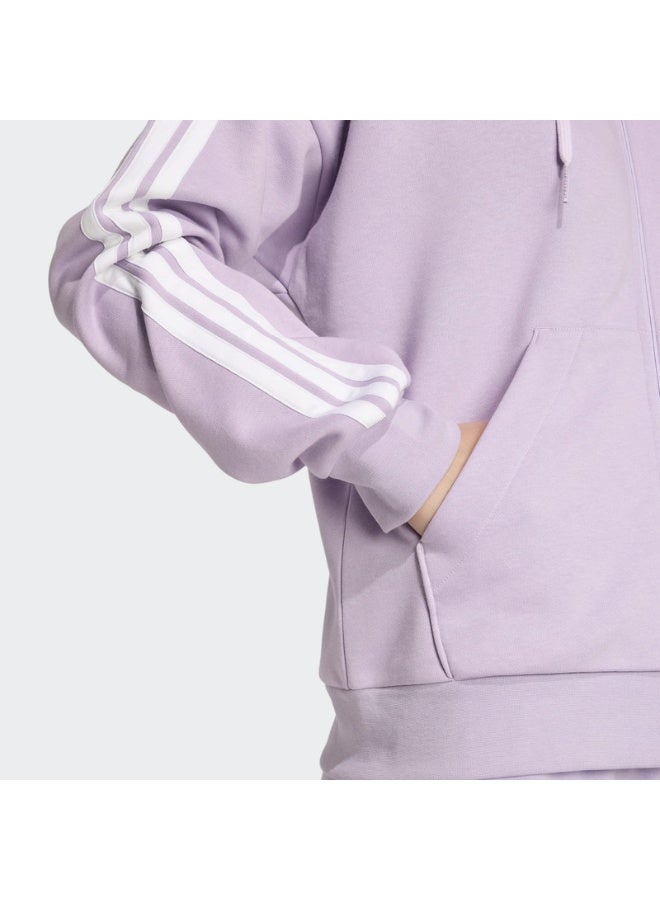 Adidas W 3S FL FZ HD       POWPLU/WHITE - Image 5