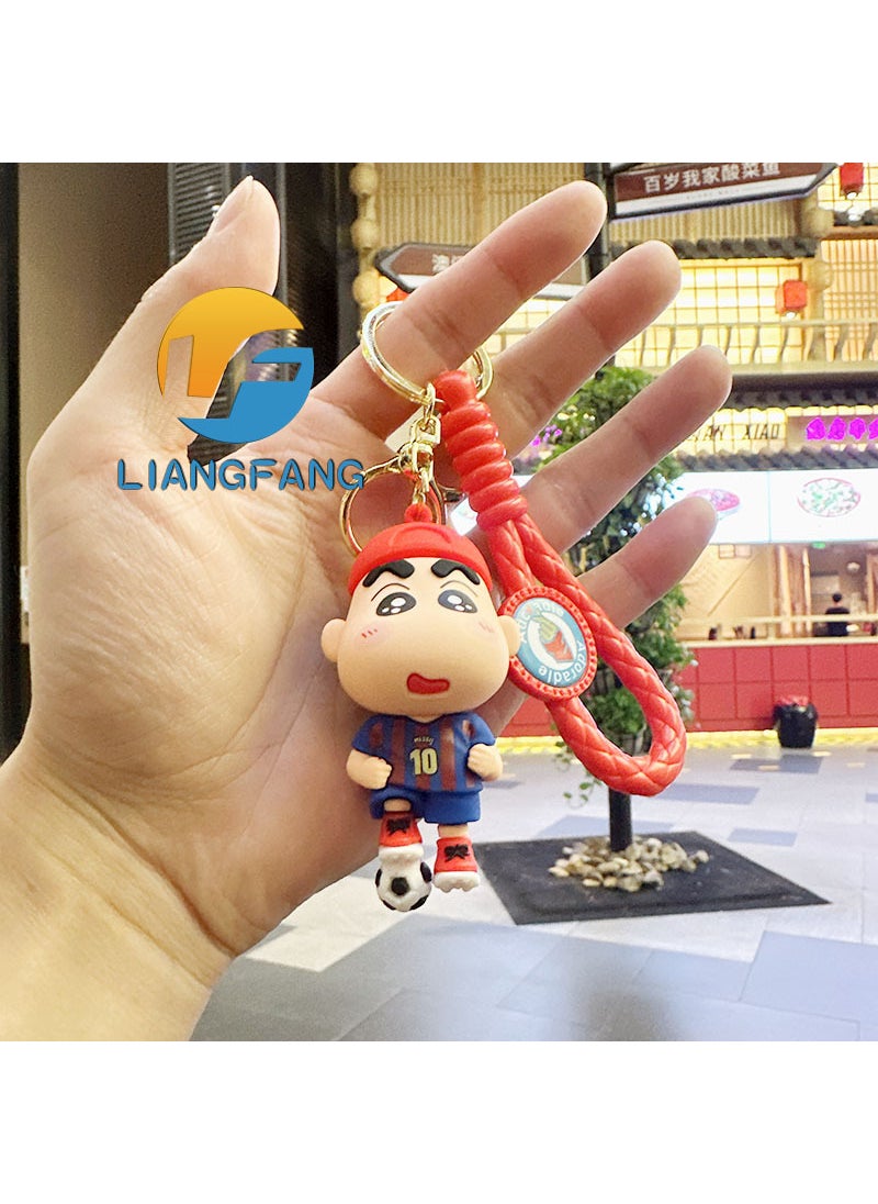 Generic - Multi-Style Shinchan Keychain Charms Red Hat Football Little New - Image 1