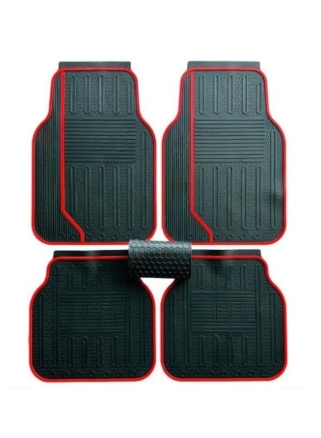 5 Piece 3D Car Floor Mat Set Black TPE Rubber Waterproof Dust Protection Universal Fit for Skoda Cars